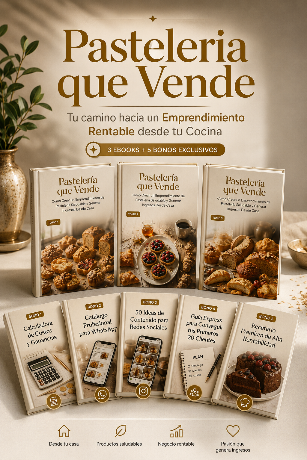 Mockup premium del producto Pastelería que Vende